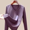 Mercerized Cotton Women's Long-sleeved Early Autumn New Khmer Bottoming Shirt Solid Color Spring and Autumn Top