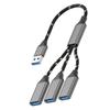 Разветвитель-хаб Type-C на 3 порта USB 3.0 для клавиатуры и мыши, OTG-адаптер