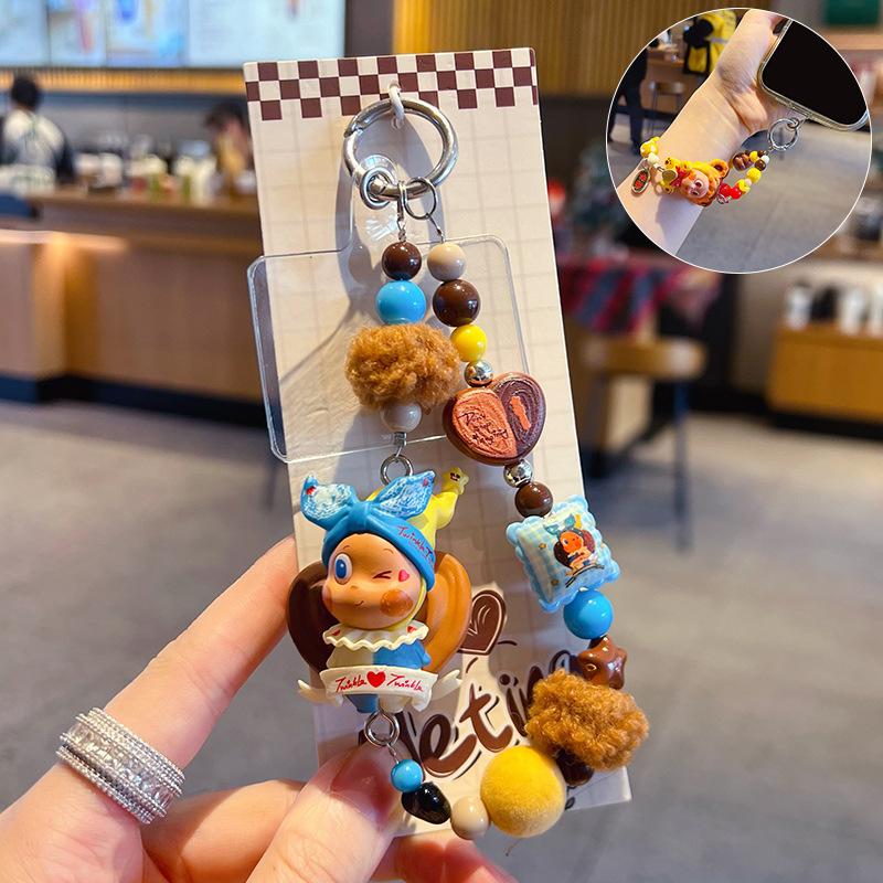 Handmade DIY Stars, Cute Dolls, Beaded Mobile Phone Chain Pendant, Car Keychain, Doll Pendant Accessories.