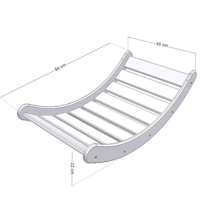ROKIT Balance Board - Solid Gray Wood