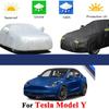 Для Tesla Model Y Чехлы 2019-2026 Полные Чехлы на Автомобиль Уличные Защита от Солнца УФ-излучения Дождя Снега Пыли Оксфордская Ткань Аксессуары