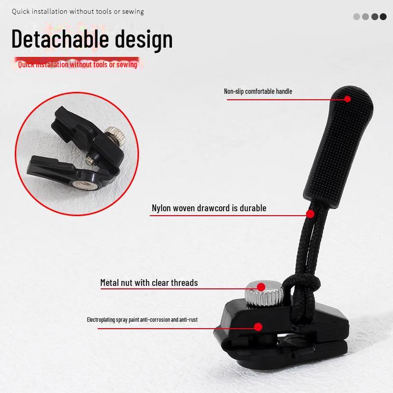 Универсальный комплект для замены съемной головки молнии для ремонта багажа и одежды