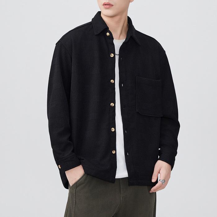 Новая весенняя японская ретро мужская вязаная рубашка свободного кроя повседневная рубашка американская куртка