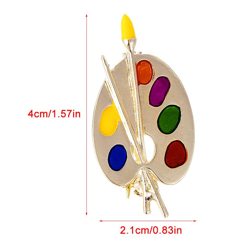 Брошь Красочная Эмаль Художник Палитра Булавка Корсаж Брошь Женские Ювелирные Изделия