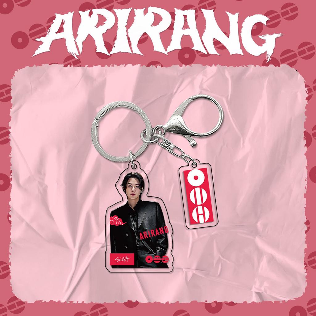 BTS Акриловый брелок Arirang World Tour, Шарм с изображением участника Bangtan Boys в костюме и группы с биркой-логотипом, Аксессуар для сумки фаната Kpop ARMY