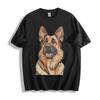 Grinning German Shepherd T-Shirt - Cheerful Canine Smile Design Unisex Tee