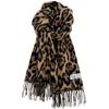Женская шаль с леопардовым принтом и кисточками в корейском стиле - Классический, универсальный, теплый осенне-зимний шарф