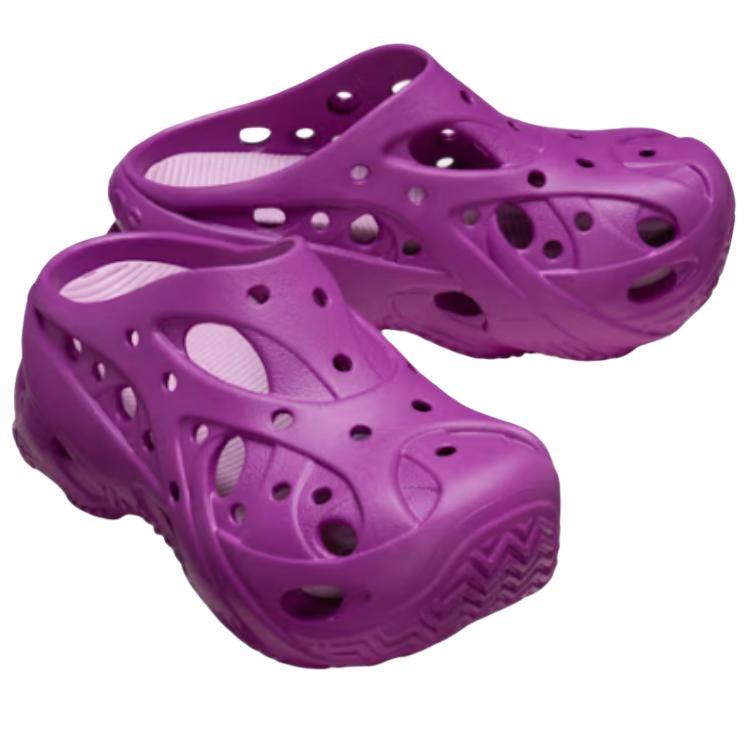 Crocs Клоги в клетку Простые и удобные обувь с отверстиями Женские Фиолетовые