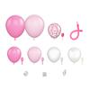 Комплект гирлянд из воздушных шаров, арка, розовые и белые банты, набор латексных шаров для вечеринки с лентой для детского душа, свадьбы, девичника, вечеринки