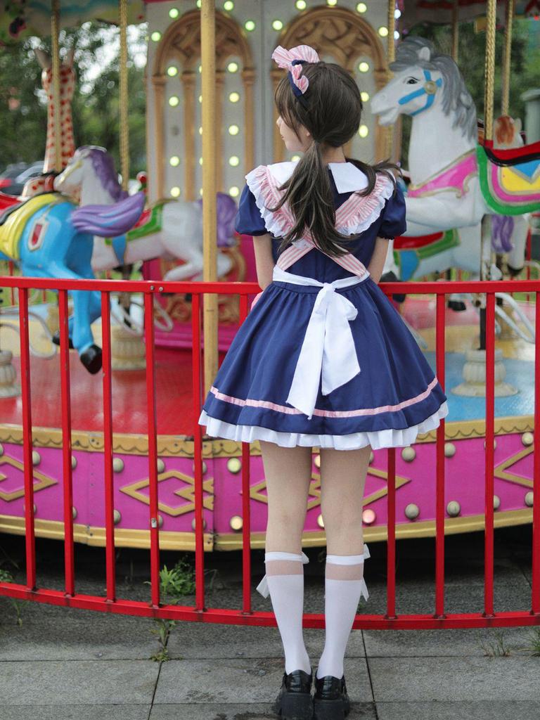 Косплей-платье горничной из кафе большого размера для женской ролевой вечеринки