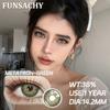 FUNSACHY 1 Pair Blue Contact Lenses for Eyes Natural Colored Contact Blue Eyes Lenses Korean Contacts Lenses Yearly Green Pupil