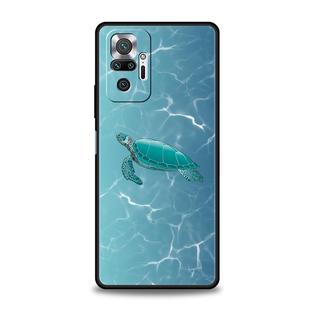 Милый мультяшный морская черепаха океанский синий Чехол Для Xiaomi Redmi Note 13 12 5G 11 10 Pro Plus 4G 9S 9 8 7 9T 13C 12C 10C 9C 9A Обложка
