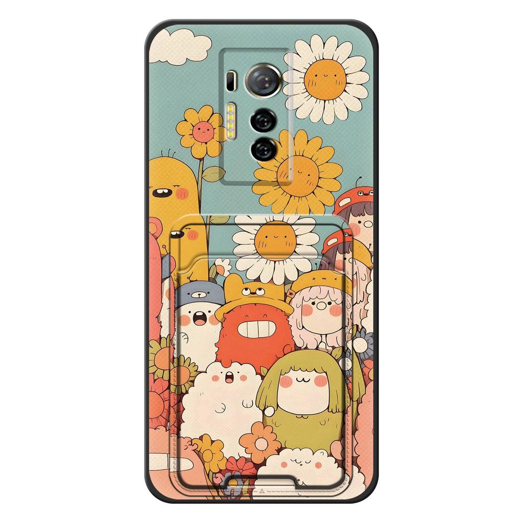 Fashion Design Anti-knock Phone Case For Tecno Phantom X/AC8 Graffiti Back Cover Silicone Durable Cartoon Card Bag Cover