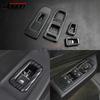 4pcs Carbon Fiber Look For Volkswagen VW Golf 8 MK8 LHD Car Accessories Window Lift Switch Button Sticker Cover