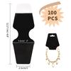 100XAdhesive Card Double-Sided Sticky Card Jewelry-Tag for Selling Packaging Necklaces Bracelet Kraft Paper Display Card