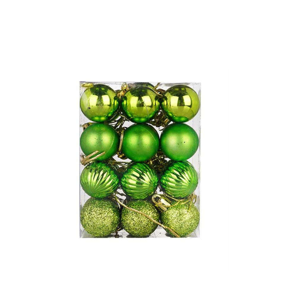 24 шт. Рождественские шары пластиковые круглые рождественские шары элегантные водонепроницаемые праздничные украшения венок Новый год для дома и улицы