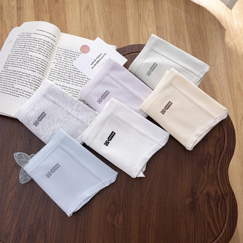 Ladies Spring Simple Cotton Comfortable Breathable Long Crotch Waist Underwear