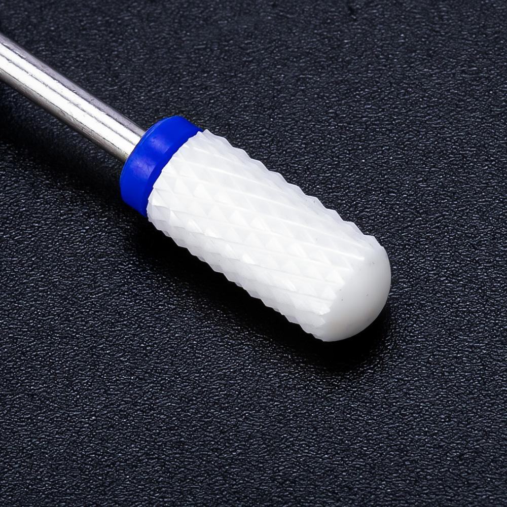 Керамическая фреза, маникюрные сверла для ногтей, электрические пилочки для ногтей, розовые, синие, шлифовальные насадки, фрезы, резак, аксессуары для заусенцев