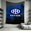 Inter logo Wall Hanging Printed Fabric Blanket Decorative Tapestries for Bedroom Living Room Home Decor