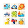 Traffic Wooden Animal Themed 3d Building Blocks For Kids Development Cognitive