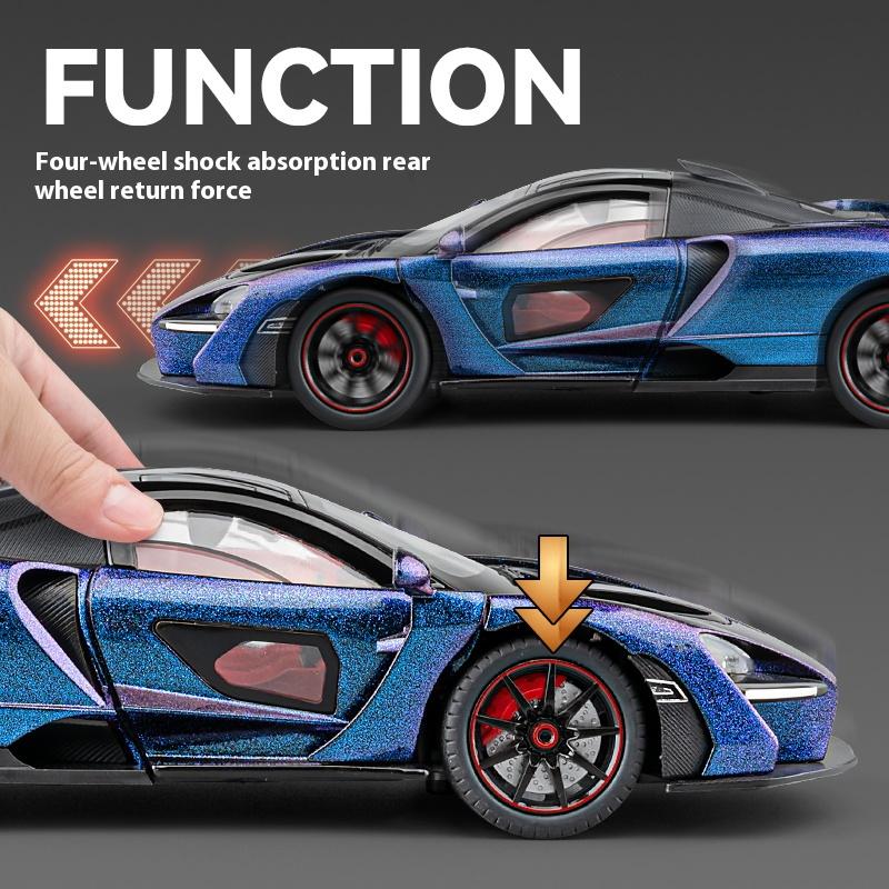 1/24 масштаб Mclaren Senna Super Sports Mini GT литая модель автомобиля имитация звука и света подарочная коробка на день рождения для парня