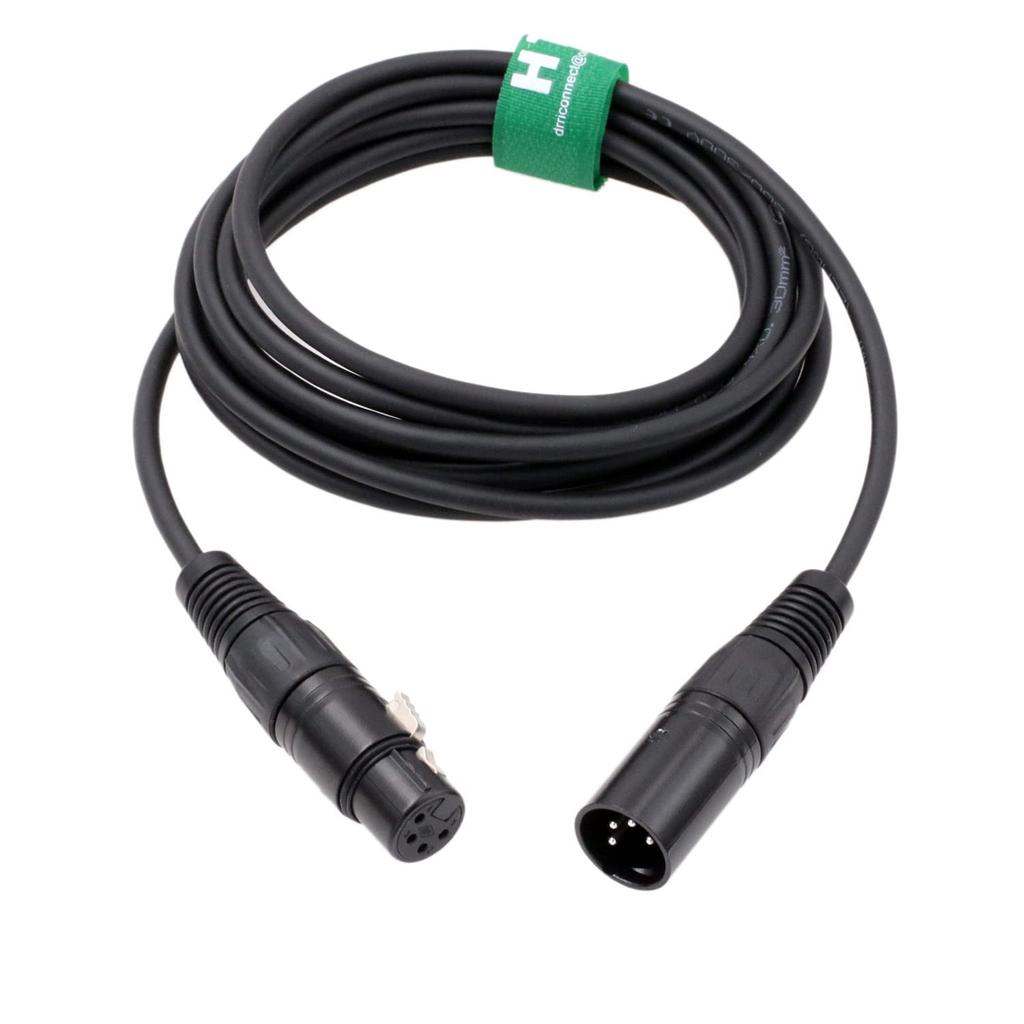 HangTon Balanced Audio Cable, 4-Pin XLR Male To Female, XLR 4-Pin (3 Meter) for Microphone, Recorder, Mixer, Headphone, and Amplifier
