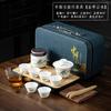 Travel tea set Portable glass cover bowl Kung Fu tea set Outdoor teapot Kuaike cup fixed printing gift