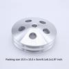 Chrome Double Groove Steering Pump Pulley Replacement Spare Part Durable Aluminum Alloy for Chevrolet Hydraulic System Repair