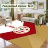 Crystal Velvet Square Rug Custom NamePSV Eindhoven FC Pattern Non Slip Home Floor Decor Rug
