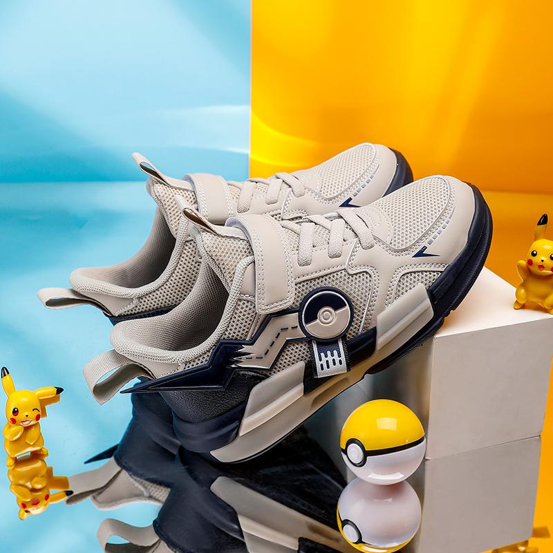 2023 поп-мальчики и девочки уличная спортивная обувь детская сетчатая дышащая обувь с героями мультфильмов (Покемон)