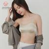 "Guolian Ultra-Thin Mulberry Silk Satin Tube Top: Glossy, Breathable, Comfortable, Wire-Free Bra"