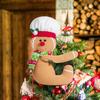 Christmas Gingerbread Man Tree Light Cover & Wine Bottle Decoration