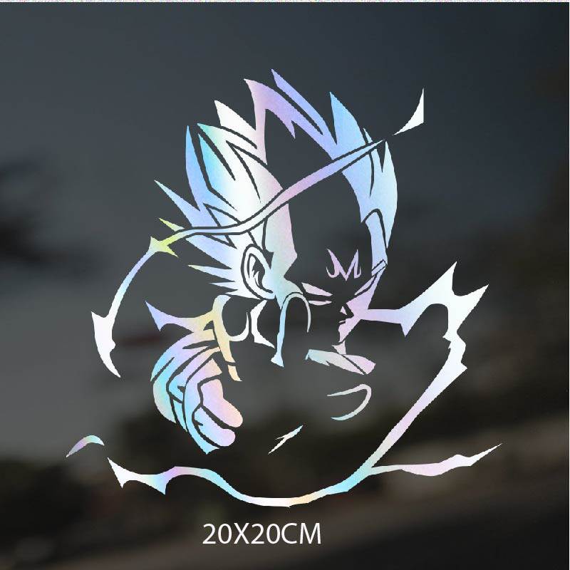 Светоотражающая наклейка Dragon Ball Goku Vegeta Наклейка для модификации кузова автомобиля Наклейка на переднее ветровое стекло мотоцикла