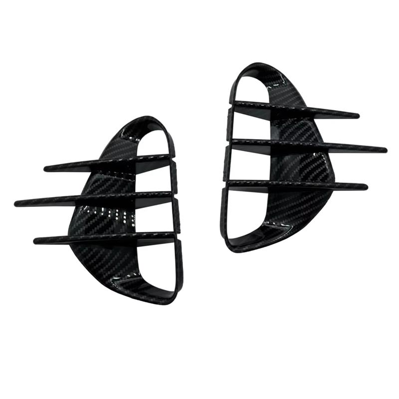 A28G-1 Pair Car Front Bumper Side Vent Grille Spoiler Wind Blade Decorative Cover For Kia Stinger 18-23