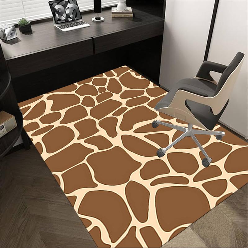 1PC Giraffe Print Animal Skin Pattern Extra Large Non Slip Floor carpet, Office, family, bedroom Large Area Rug Indoor Rugs