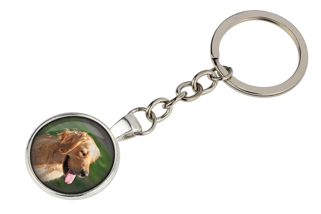 Golden Retriever - Keychain with Your Photo, Key Decoration, Bag Pendant from Art-Dog Brand