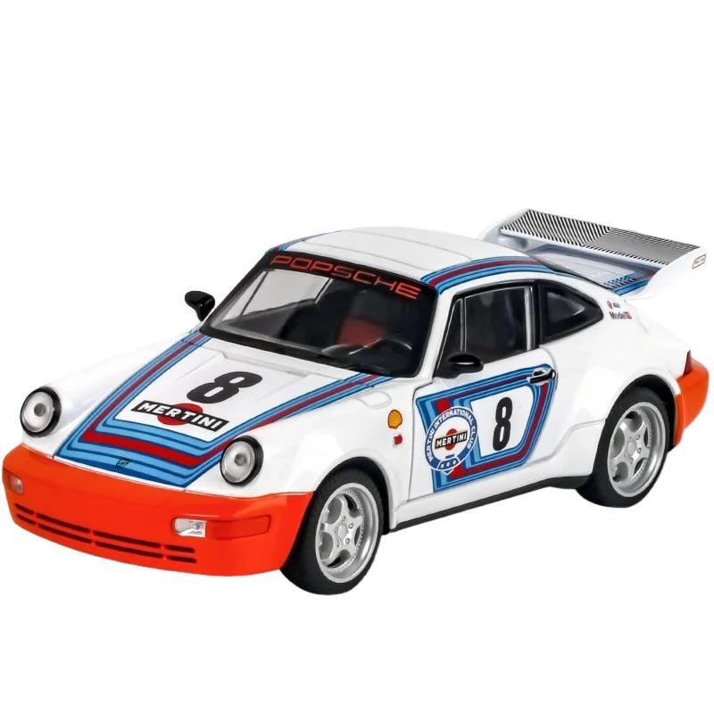 Масштаб 1/24 Сплав Автомобиль Porsche 964 Литые модели и игрушечные транспортные средства Модель автомобиля Звук и свет Инерционная машина Игрушки для детей Подарки