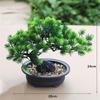 Artificial Flower Bonsai Green Plant Zen Simulated Tree Pine Potted Flower Pot Desktop Decoration Fengshui Decor Plant Viewing