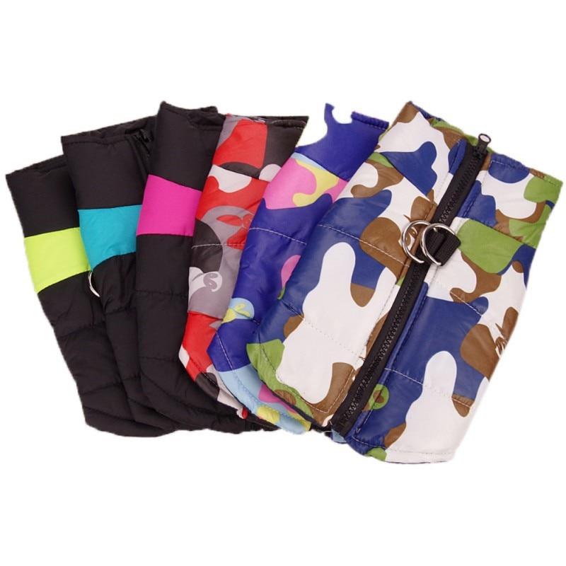 Зимний лыжный костюм для домашних животных, камуфляжный пуховик для собак, большой размер, жилет для собак, пальто для домашних животных, одежда, S-5XL