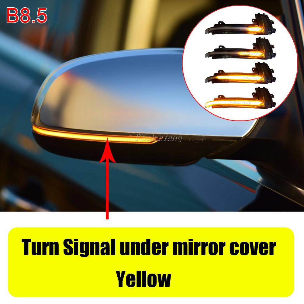 2 штуки для A4 A5 S5 B8.5 RS5 RS4 Динамический светодиодный указатель поворота с бегущей строкой Последовательный индикатор на зеркале заднего вида