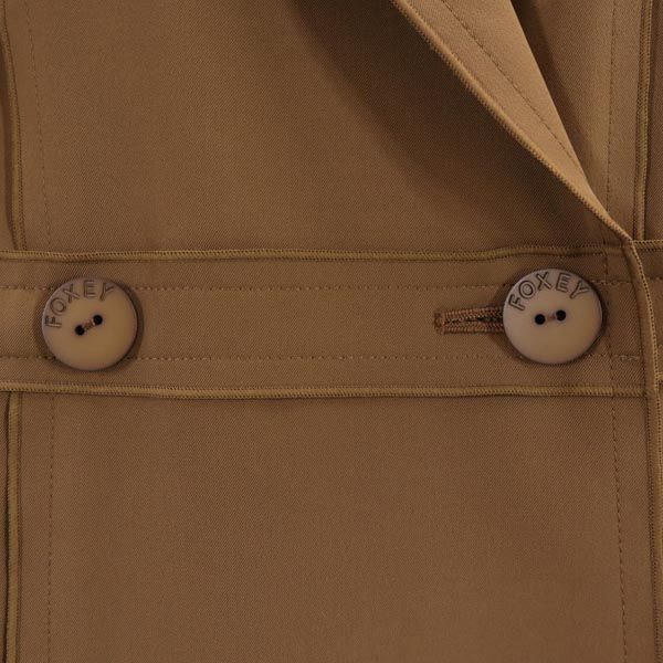 FOXEY NEW YORK тренч Сделано в Японии Коричневый Плиссированный Женский Б/У