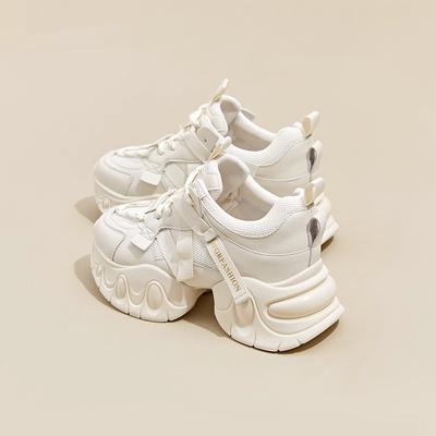 Узкие дышащие кроссовки Cunky с тонкой талией, женские, осенние, новые, маленькие, с толстой подошвой, увеличивающие рост, дикие, повседневные кроссовки