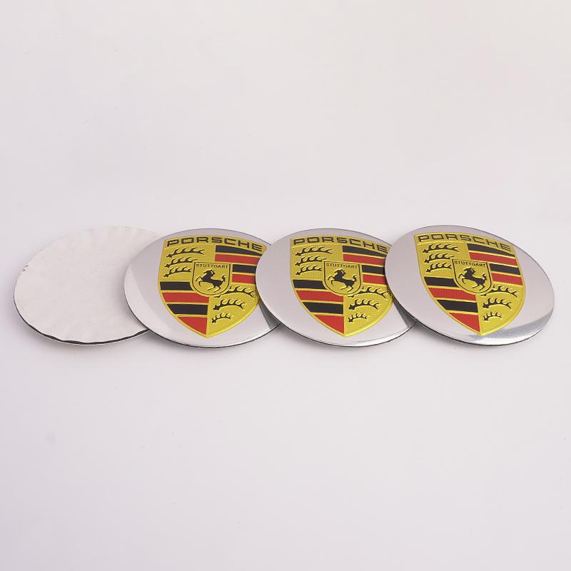 blbn4 4pcs 56MM For Porsche Panamera Macan Boxster Cayman Cayenne 911 718 Car Wheel Center Hub Cap Badge Logo Sticker Accessories