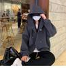 Korean Oversize Hooded Sweatshirt: Long-Sleeved, Loose Fit for Women - Perfect for Spring, Autumn, and Winter. Trendy Japanese Student Style.