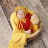 2pcs/set Newborn Photography Props Outfits Mohair Bear Hat & Footed Romper for Baby Photo Props Bodysuit Newborn Photo