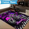 Custom Name Extreme Rider Adventure Rug for Living Room, Game Rooms, Office, Bedroom, Floor Mat Playful Design, fan gifts Christmas decor