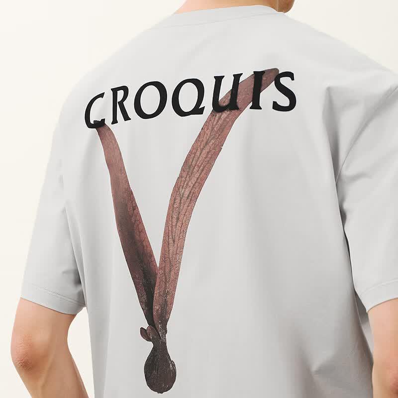 Мужская футболка CROQUIS H-Fit с удлиненным силуэтом, коротким рукавом и круглым вырезом