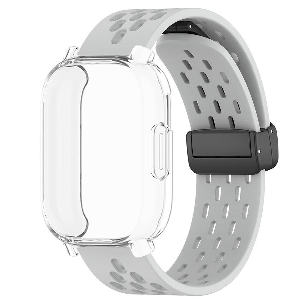 Дышащий ремешок+чехол для Redmi Watch 5 Active Силиконовый спортивный браслет Полностью закрывающий защитный чехол для ремешка Redmi Watch 5 Lite