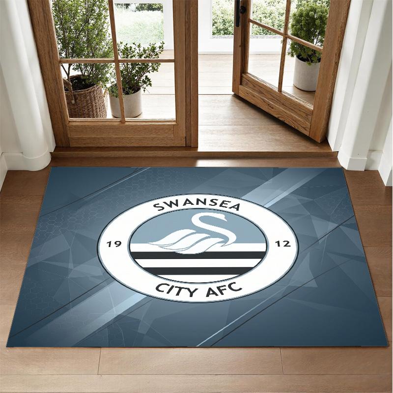 Swansea City Design Crystal Velvet Rug Soft Decorative Mat for Bedroom Entrance