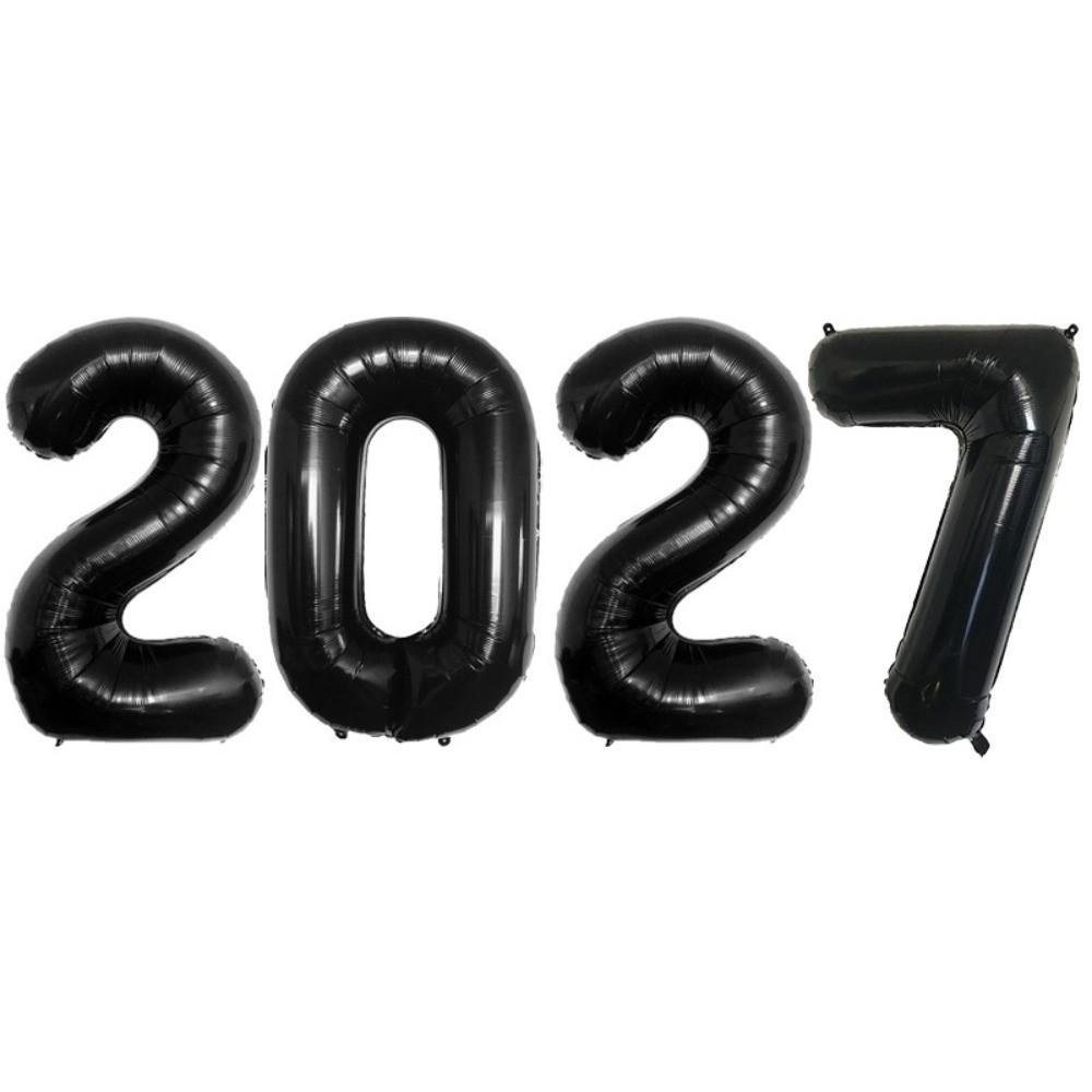 Декоративные 40-дюймовые фольгированные шары с цифрой 2027, большой размер, реквизит для фото, шары-цифры, самозакрывающиеся, для украшения дома, вечеринки